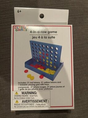 4-in-A-Row Travel Game NWT